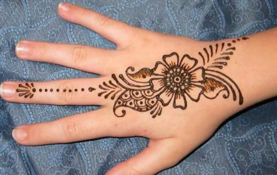 Easy and Simple Mehndi for Front & Back Hand
