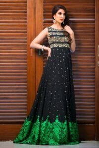 Latest black-and-green-wedding-dress