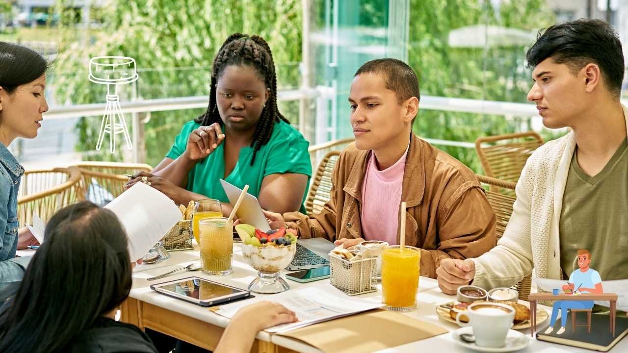 Stylish Continental Breakfast Chair for Modern Homes 2 Chic continental breakfast chair adorned with vibrant cushions, adding a pop of color to the dining area