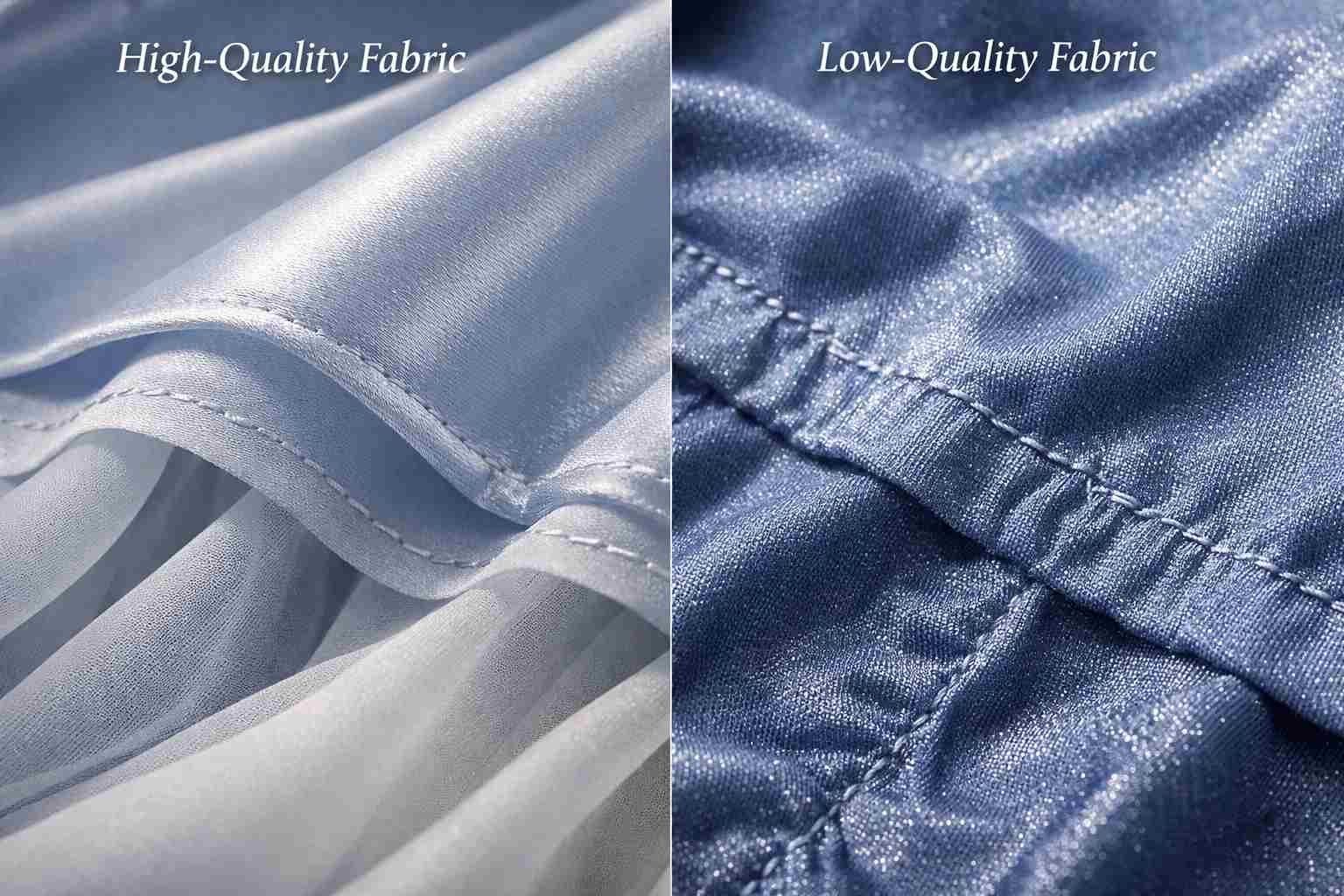 High Quality vs Cheap Dress Fabric Comparison for Formal Wear