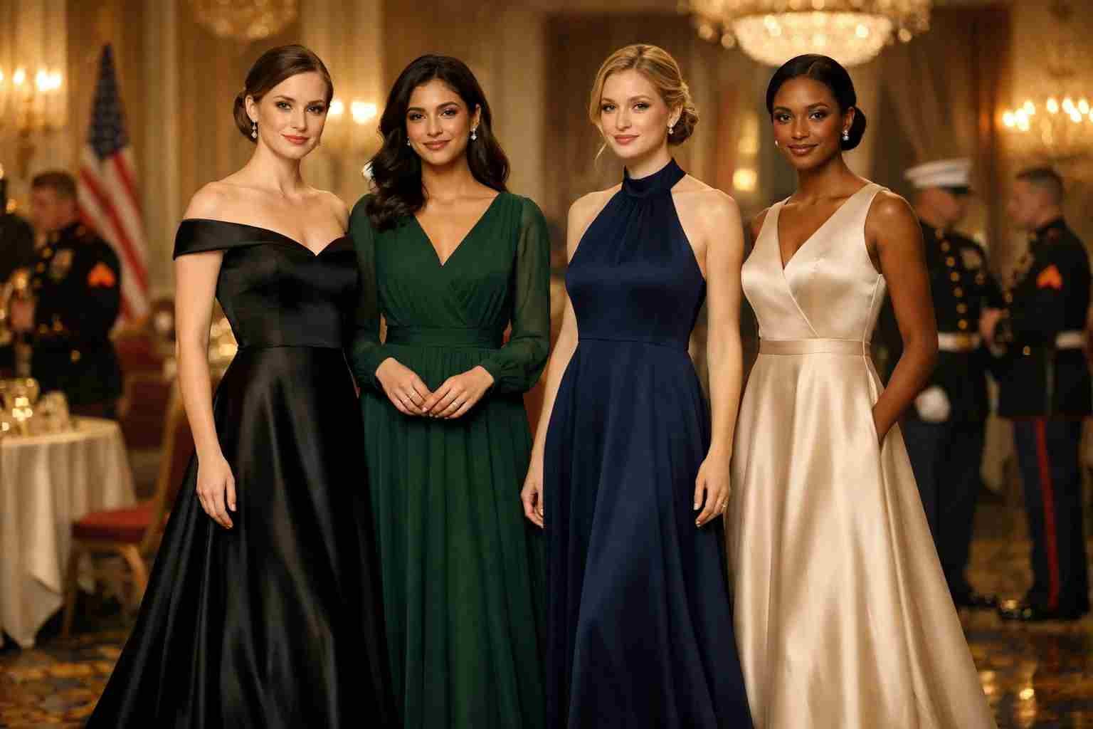 Modest and Stylish Evening Gowns for Marine Corps Ball